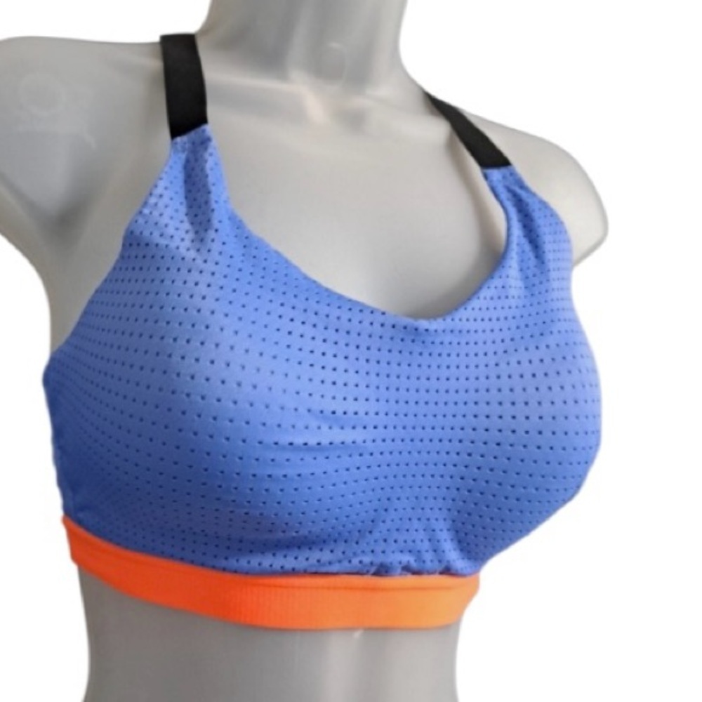 VICTOR SPORT- Vibrant Blue and Orange Sports Bra
